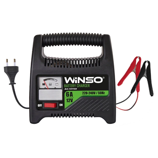 Зарядное устройство для свинцово-кислотных АКБ портативное Winso 12V, 6A (L-IDO_N33S) - Фото 1 Зарядное устройство для свинцово-кислотных АКБ портативное Winso 12V, 6A (L-IDO_N33S) - изображение 1