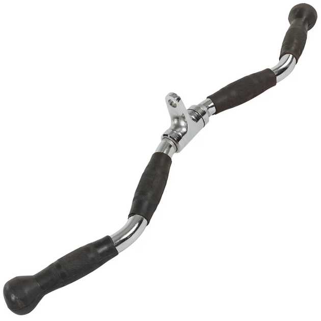 Ручка для верхней тяги York Fitness 70 см W-образная с резиновыми ручками хром - изображение 4