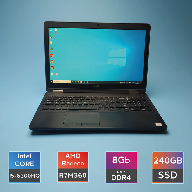 Ноутбук Dell Precision 3510 (i5-6300HQ/RAM 8GB DDR4/SSD 240GB/Radeon R9 ...