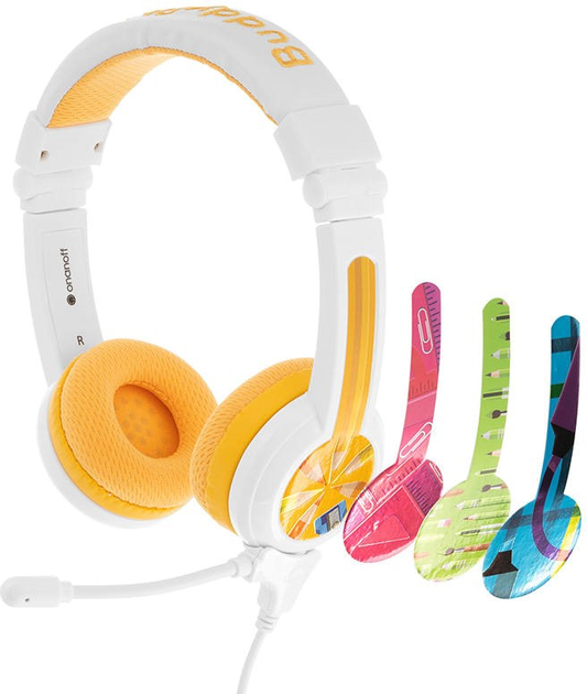 Навушники BuddyPhones School+ для дітей Yellow (BT-BP-SCHOOLP-YELLOW) - зображення 1