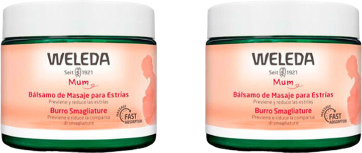 Balsam przeciw rozstępom Weleda Mum do masażu 2x150 ml (8435743100373) - obraz 2