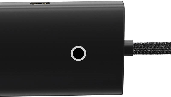 Hub USB 4w1 Baseus Lite Series 4 x USB 3.0 2 m Black (WKQX030201) - obraz 4