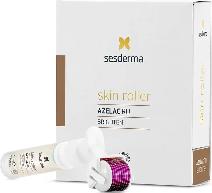 Zestaw do pielęgnacji twarzy Sesderma Skin Roller Azelac Ru Serum rozjaśniające 10 ml + Wałek do twarzy (8429979460936) - obraz 1