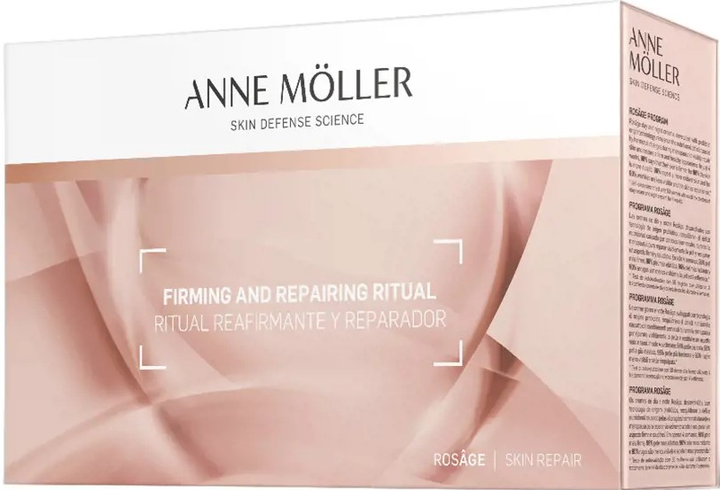 Набір для догляду за обличчям Anne Moller Rosage Balance Extra-Rich Repairing Денний крем SPF 15 50 мл + Нічний крем 15 мл + Гель з гіалуроновою кислотою 5 мл + Очищувальне молочко 60 мл (8058045438502) - зображення 2