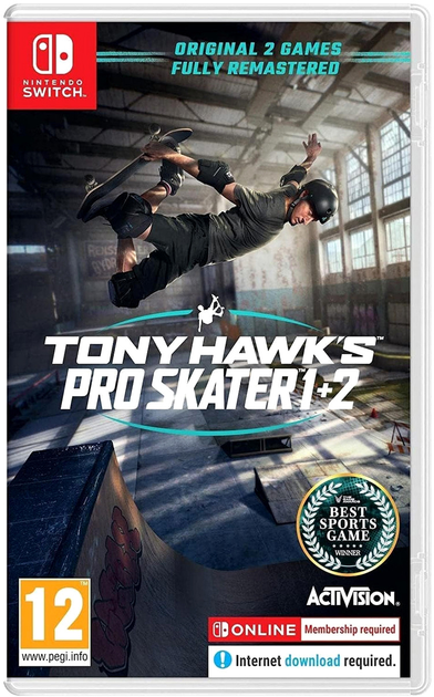 Гра Nintendo Switch Tony Hawk's Pro Skater 1+2 (Картридж) (5030917291364) - зображення 1