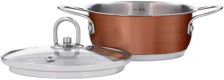 Міні-каструля із кришкою Duka Copper 400 мл (5901912186897) - зображення 2