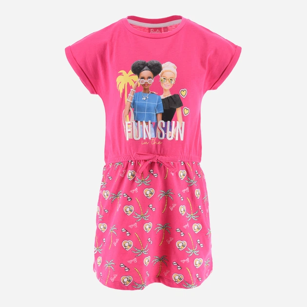 Подростковое летнее платье для девочки Disney Barbie EX1087 134-140 см Фуксия (3609086877406) - изображение 5