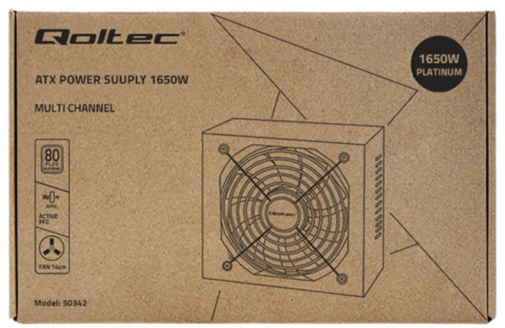 Блок питания Qoltec Monolith 80 Plus Platinum 1650 W (5901878503424) - изображение 6