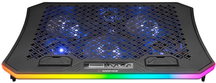Охолоджувальна підставка для ноутбука Rampage Metafor RGB 10-19" (AD-RC34) - зображення 3