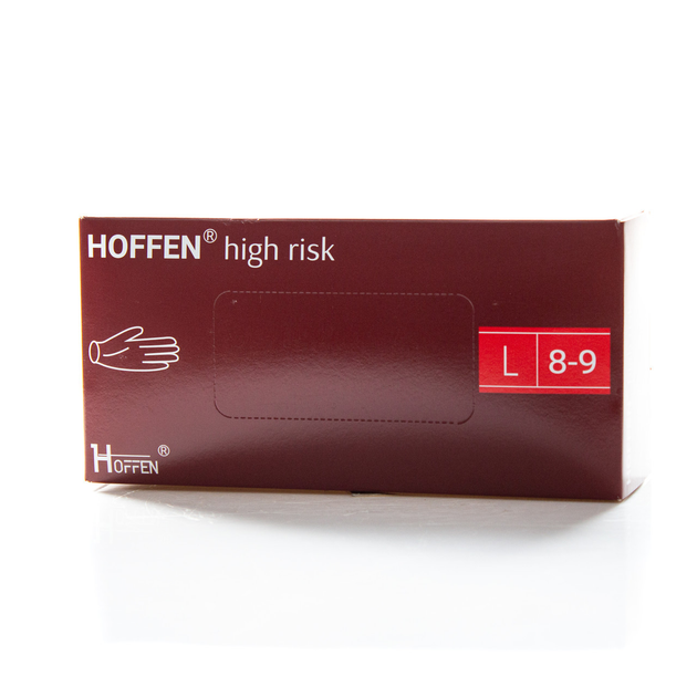 Рукавички High Risk Hoffen латексні підвищеної міцності L 50 шт (25 пар) - зображення 1