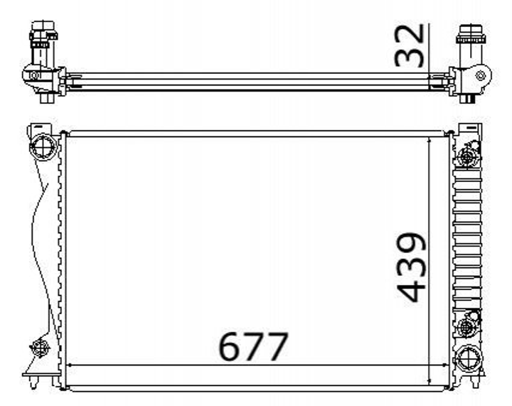 Радіатор охолодження двигуна STARLINE AI2231 Audi A6, Allroad 4F0121251M, 4F0121251AF, 4F0121251AA - зображення 1