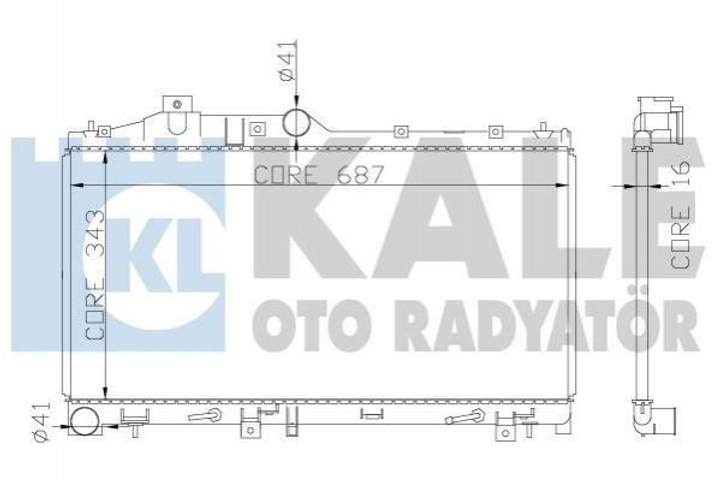 Радиатор охлаждения двигателя KALE 365000 Subaru Impreza, Legacy, Forester 45111AG00A, 45111AG020, 45111AG06A - изображение 1