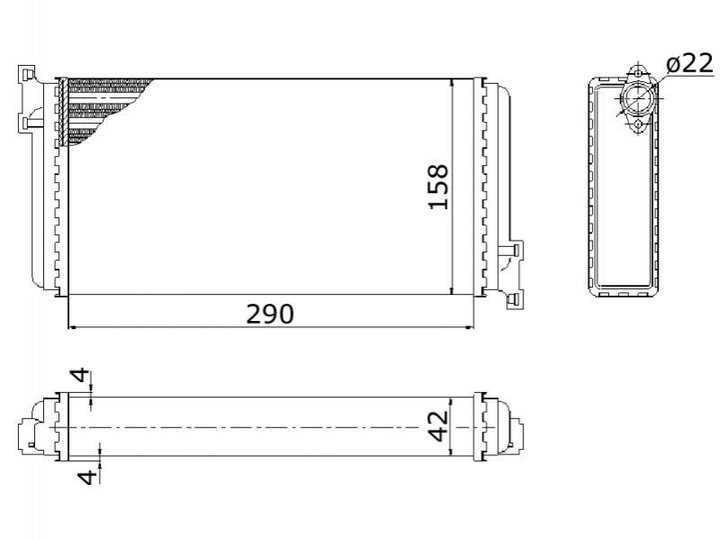 Радиатор печки STARLINE MSA6109 Mercedes C-Class A28355401, A28353701, A0028355401 - изображение 1