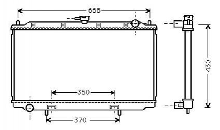 Радіатор охолодження двигуна STARLINE DNA2181 Nissan Primera 214102F000, 214102F002, 214109F500 - зображення 1