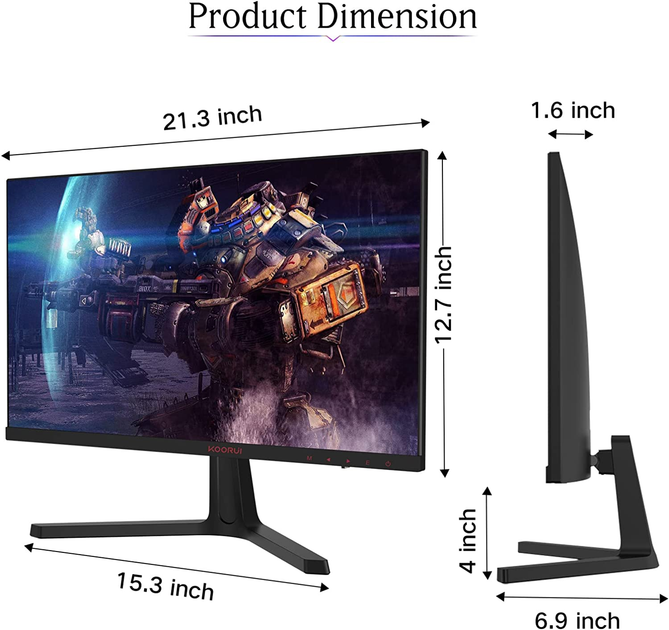Монитор 24" KOORUI Gaming 24E4 Full HD VA 165 Гц Factory Recertified g5 - изображение 2