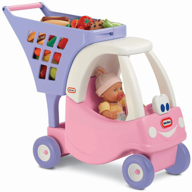 Візок для покупок Little Tikes Princess Cozy Coupe Shopping Cart з кошиком (0050743620195) - зображення 2