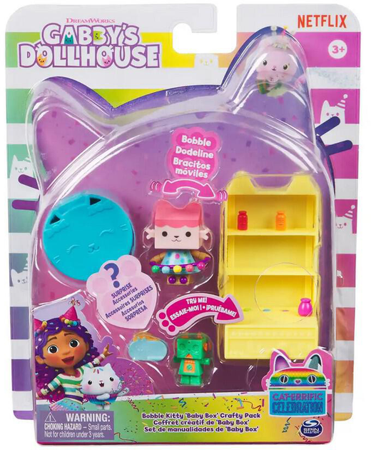 Domek Spin Master Gabby's Dollhouse Bobble Kitty Baby Box Crafty Pack (0778988502464) - obraz 1