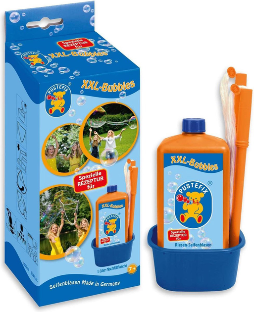 Zestaw zabawek Bańki mydlane Pustefix XXL Bubble Sticks + płyn zapasowy 1000 ml (4001648698587) - obraz 1