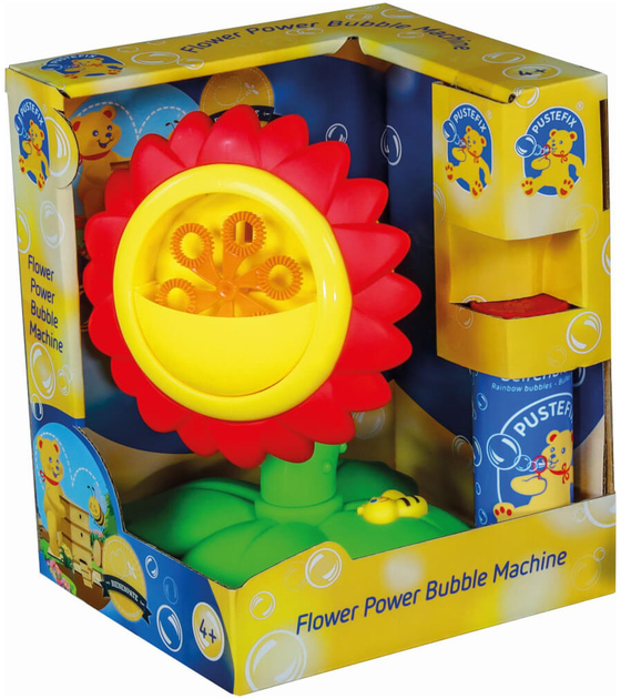 Zestaw zabawek Bańki mydlane Pustefix Flower Power Bubble Machine Sunflower (4001648696811) - obraz 1