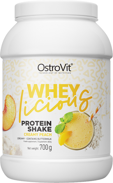 Протеїн OstroVit Delicious WHEY 700 г Вершково-персиковий (5903933900759) - зображення 1