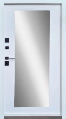 Входные двери Qdoors Ультра Мирроу с зеркалом 950*2050мм Мрамор темный/Белая эмаль + зеркало - изображение 4