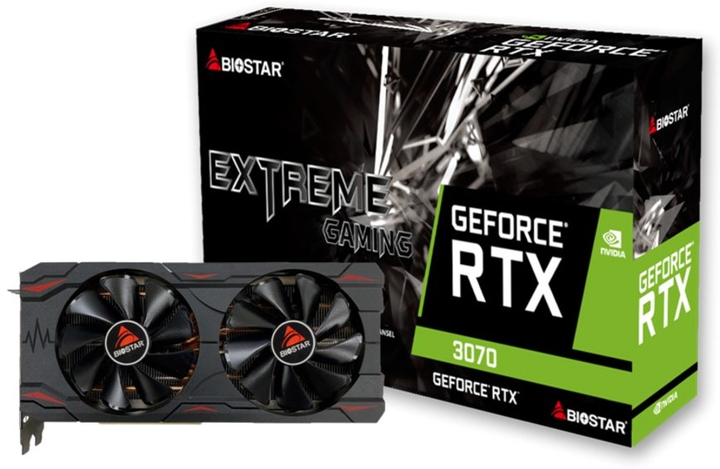 Karta graficzna Biostar PCI-Ex GeForce RTX 3070 Extreme Gaming 8GB GDDR6 (256bit) (1725/14000) (HDMI, 3 x DisplayPort) (VN3706RM82) - obraz 3