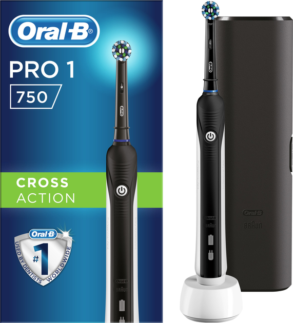 Електрична зубна щітка Oral-B Pro 1 Cross Action 750 Black (4210201203988) - зображення 8
