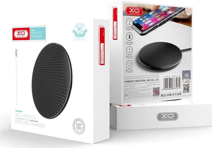Беспроводное зарядное устройство XO WX020 15W Black - Фото 4 Беспроводное зарядное устройство XO WX020 15W Black - изображение 4