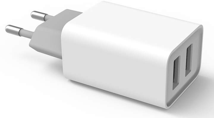Мережевий зарядний пристрій ColorWay 2USB AUTO ID 2.1A (10W) White - зображення 2