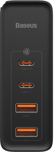 Сетевое зарядное устройство Baseus GaN2 Pro Quick Charger 2C+2U 100W EU Black - изображение 3