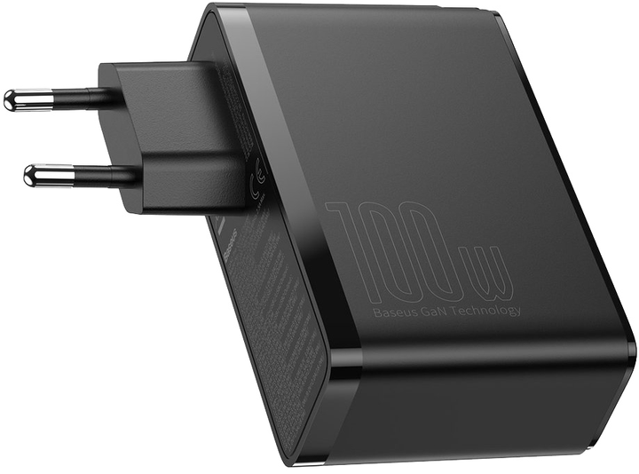 Сетевое зарядное устройство Baseus GaN2 Pro Quick Charger 2C+2U 100W EU Black - изображение 4