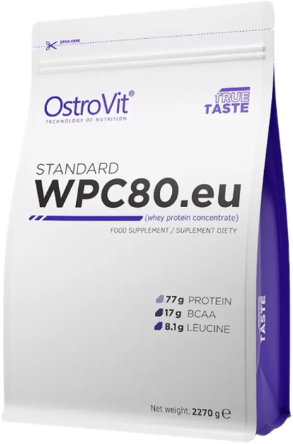 Białko OstroVit Standart WPC80.eu 2.27 kg Naturalne (5902232610802) - obraz 1