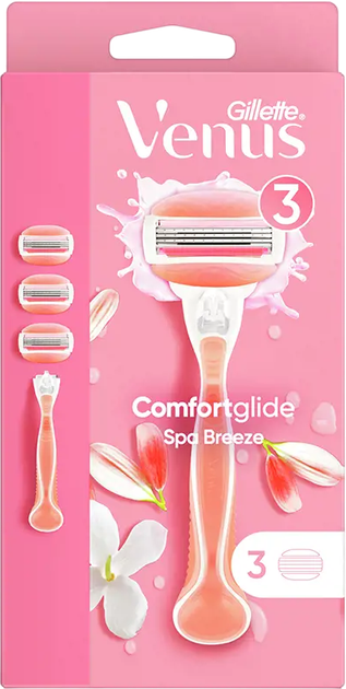 Бритва для гоління Gillette Venus ComfortGlide Spa Breeze + 3 змінні леза (7702018578375) - зображення 1
