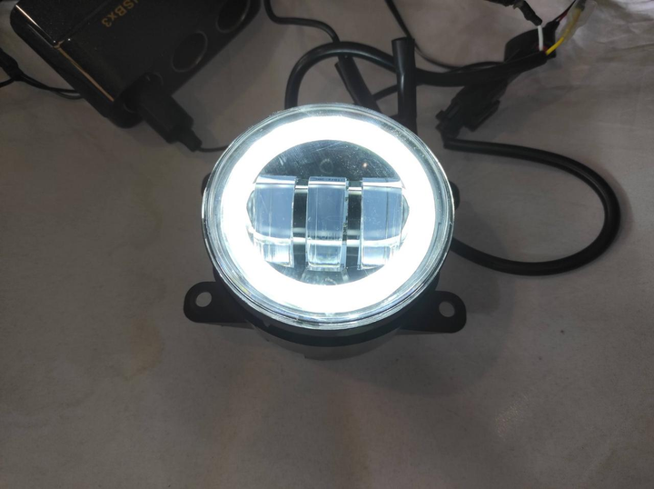 Дополнительные противотуманные LED фары ПТФ на Ford FIESTA 3,5" 45+45W W/Y обід/повор 05- комплект Форд Фиеста M2065160 - изображение 5