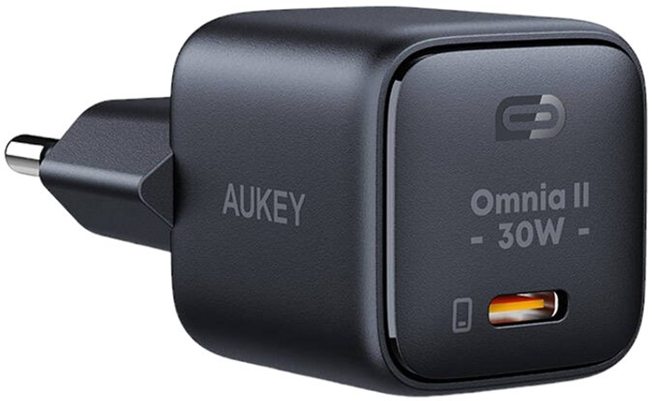 Мережевий зарядний пристрій Aukey USB-C 30 W Black (0689323784851) - зображення 3