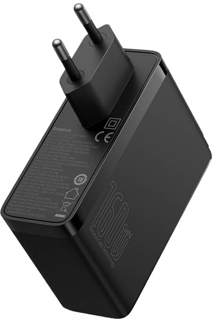Ładowarka sieciowa Baseus GaN5 Pro 2 x USB-C + USB 160 W Czarna (P10110825113-00) - obraz 4