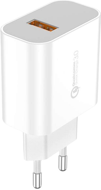 Мережевий зарядний пристрій Foneng 1 x USB QC 3.0 White + кабель USB Lightning (EU46 iPhone) - зображення 1