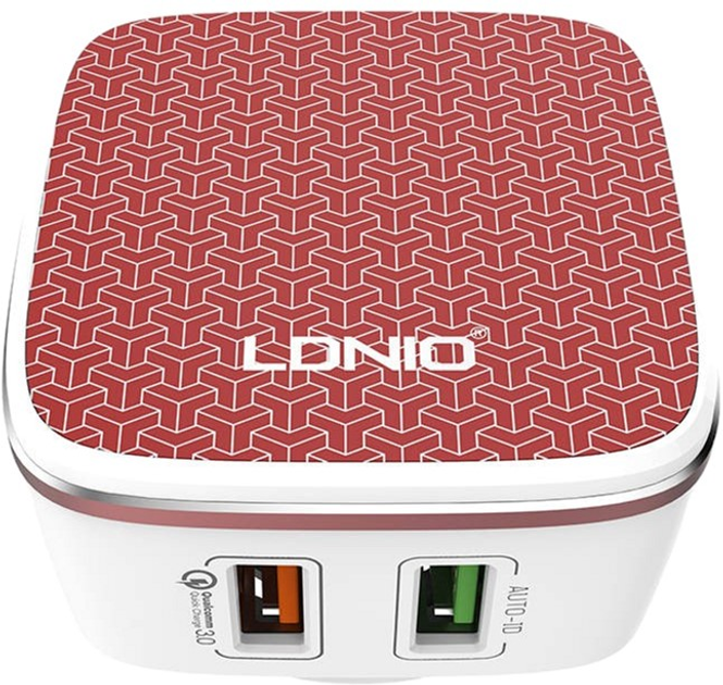 Мережевий зарядний пристрій Ldnio 2 x USB + кабель USB-C (A2405Q Type-C) - зображення 2