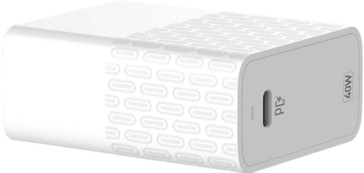 Мережевий зарядний пристрій Ldnio USB-C 40 W + кабель USB-C - USB-C (A1405C Type-C-Type-C) - зображення 2