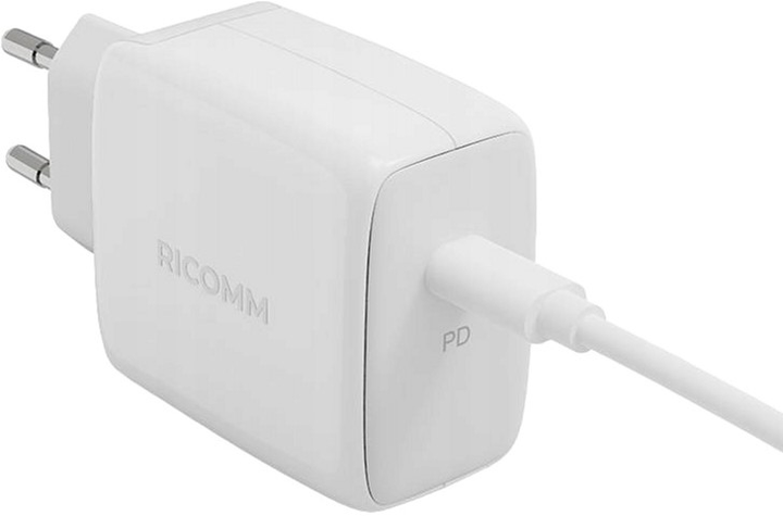 Ładowarka sieciowa Ricomm USB-C 45 W + kabel USB-C 2.1 m (RC451 EU) - obraz 1