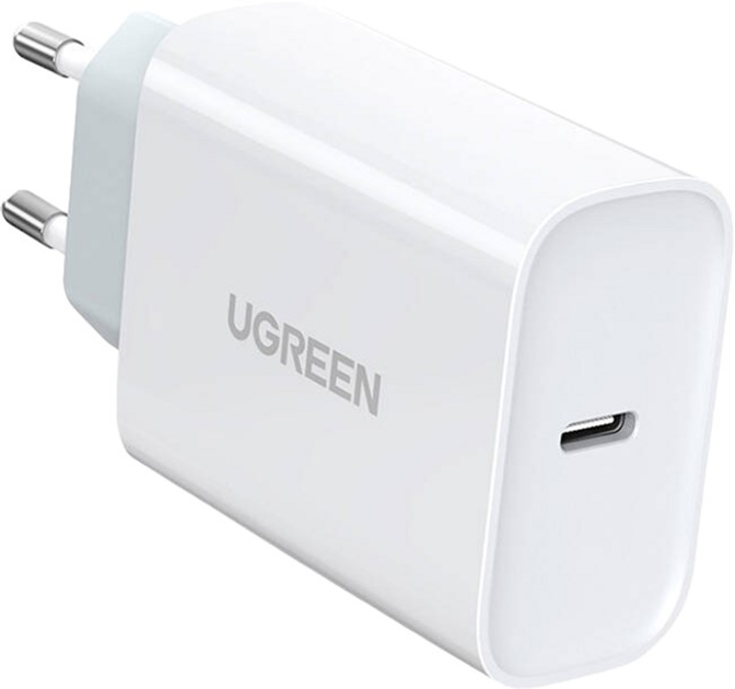 Ładowarka sieciowa Ugreen USB-C PD 3.0 QC 4.0 30 W Biały (6957303804948) - obraz 1