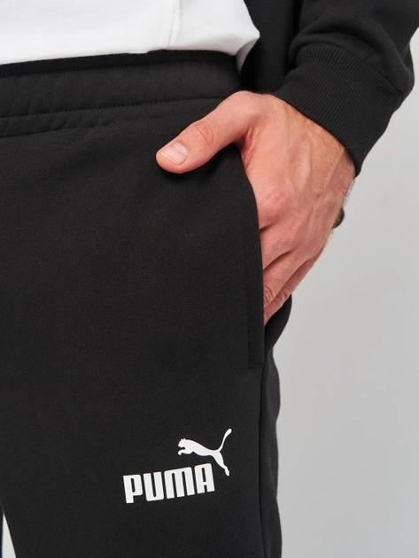Komplet sportowy męski Puma Clean Sweat Suit Fl 585841-01 2XS Czarny (4063697380288) - obraz 6