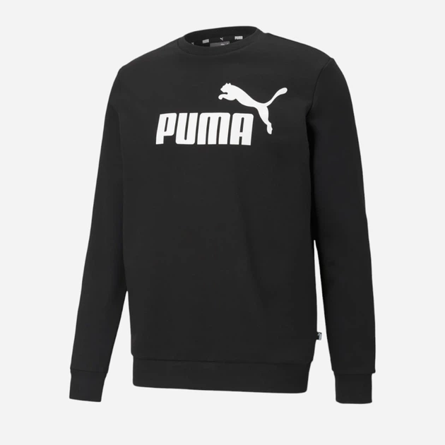 Світшот на флісі чоловічий Puma Ess Big Logo Crew Fl 586678-01 3XL Чорний (4063697319707) - зображення 4