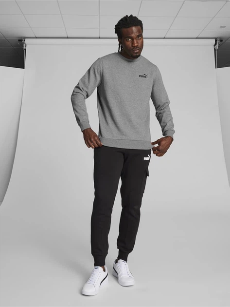Світшот на флісі чоловічий Puma Ess Small Logo Crew Fl 586682-03 3XL Сірий (4063697317833) - зображення 3