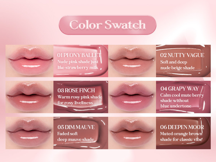 Блиск для губ у виноградному відтінку Rom&nd Glasting Color Gloss No.04 Grapy Way, 4 мл - Фото 3 Блиск для губ у виноградному відтінку Rom&nd Glasting Color Gloss No.04 Grapy Way, 4 мл - зображення 3