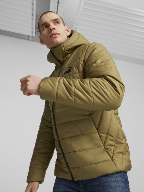 Kurtka przejściowa męska z kapturem Puma Ess Hooded Padded Jacket 84893893 S Brązowa (4099684039747) - obraz 1