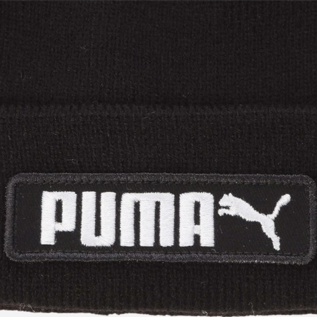 Шапка біні Puma Classic Cuff Beanie Jr 02346201 Чорна (4064533036925) - зображення 4