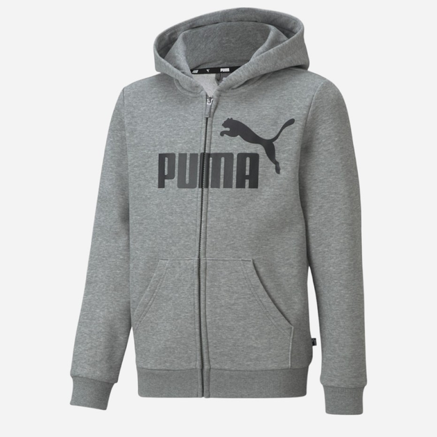 Dziecięca bluza rozpinana dla chłopca Puma Ess Big Logo Fz Hoodie Tr B 586968-03 98 cm Szara (4063697293618) - obraz 1