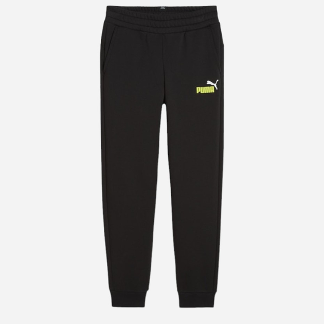 Дитячі теплі спортивні штани на флісі для хлопчика Puma Ess+ 2 Col Logo Pants Fl Cl 586988-59 104 см Чорні (4099685595037) - зображення 1