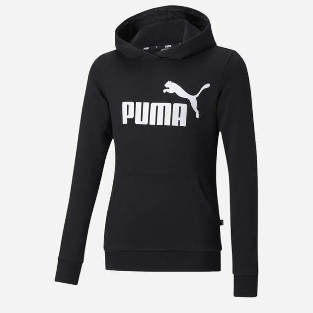 Dziewczęca bluza z kapturem Puma Ess Logo Hoodie Tr G 587030-01 98 cm Czarna (4063697161016) - obraz 1